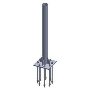 4.00" (101.6mm) O.D. King Post Pedestal Mount