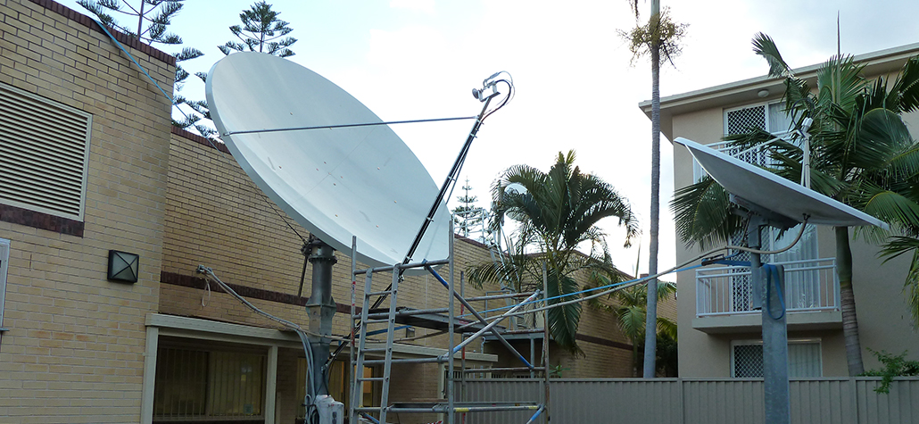 mermaid beach dish installation