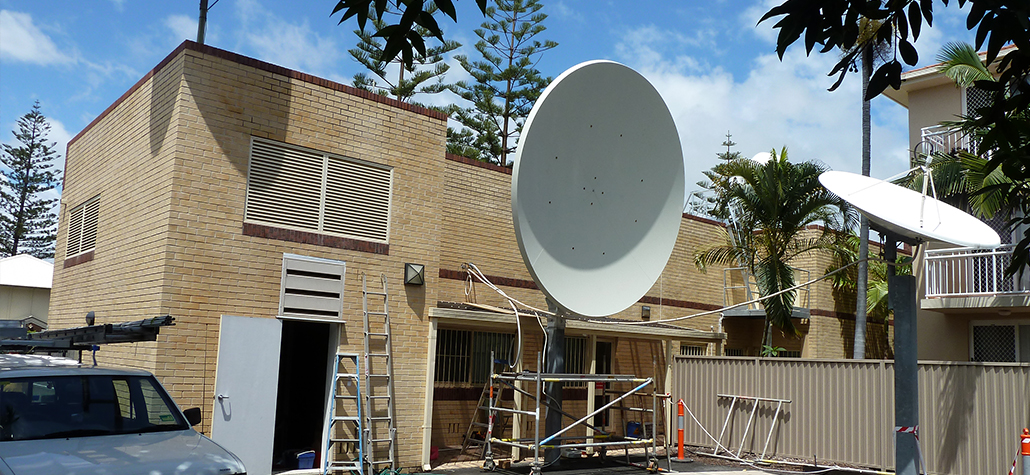 mermaid beach dish installation